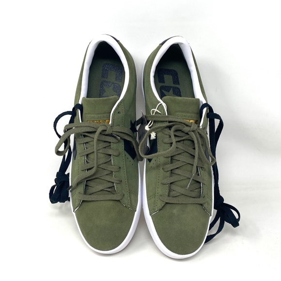 Converse Pro Leather OX Low Top Khaki Black Suede Men’s Size Sneakers A00945C - Picture 8 of 10